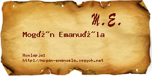 Mogán Emanuéla névjegykártya